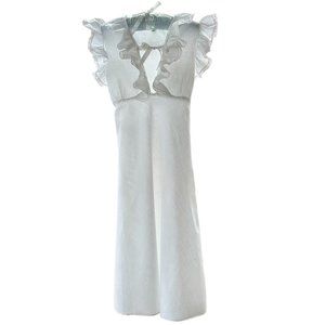 Size 8 - 10  Girls Baby Snugs Long White Bias Cut Cotton Nightgown